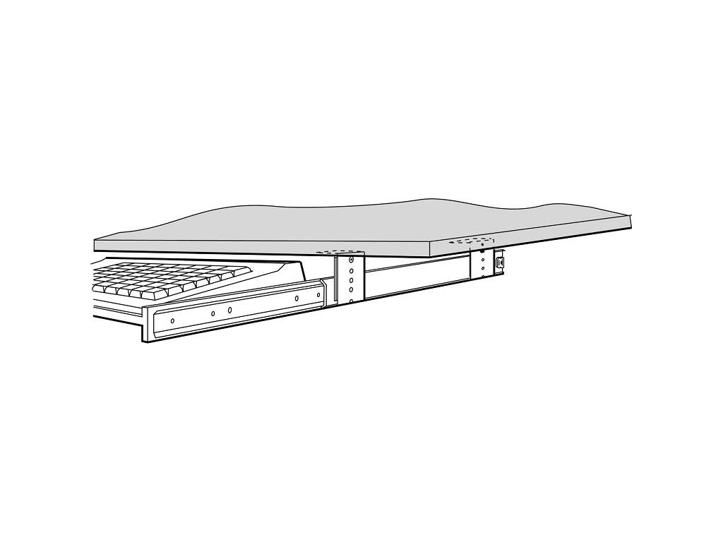 Guide con Sfere per Ripiano Estraibile per Tastiera 35,3x12,7h Portata kg.30 Zincata mm.450 | Accuride - immagine 2